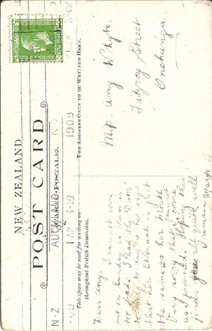 (back of postcard) Trevor Lloyd Postcard, The MOA and the LION