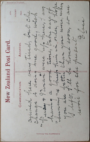 (back of postcard) G Robley Postcard, Card (6) Photograph; Tutu Ngarahu, Maori Haka; Published by Iles