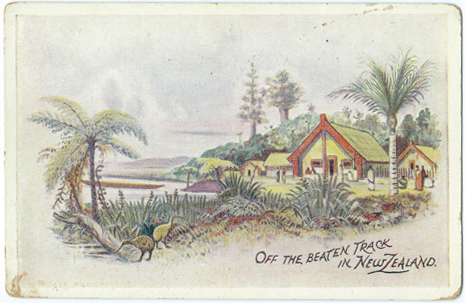 (front of postcard) Wilson Bros. Postcard, Off the beaten track in New Zealand
