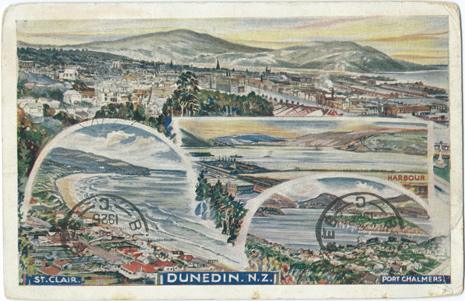 (front of postcard) Wilson Bros. Postcard,  Dunedin, NZ