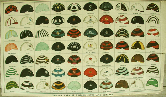 Cricket Caps of Famous Clubs and Schools