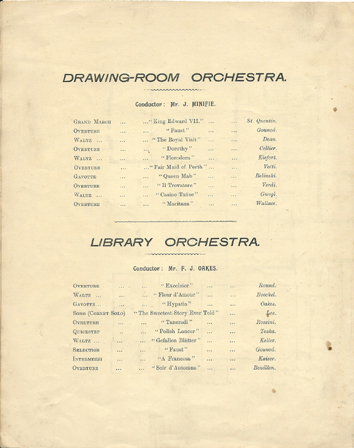 Link to larger image of Programme of State Concert, Ground Plan PARLIAMENT HOUSE