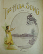 Link to larger image of the Huia Song, sheet music