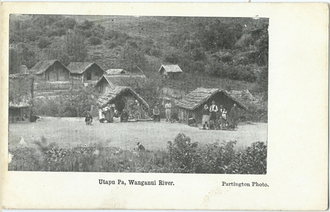 Card (7) — Partington Postcard, Partington photograph, Utapu Pa, Wanganui River