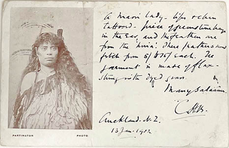 (front of postcard) Partington Postcard, Partington photograph — Maori woman