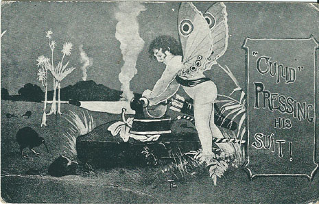 Trevor Lloyd postcard, Cupid Pressing his suit!, -- LINK to larger image