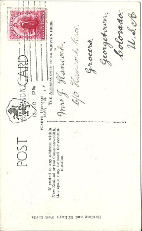 (back of postcard) Trevor Lloyd postcard, His First Pair