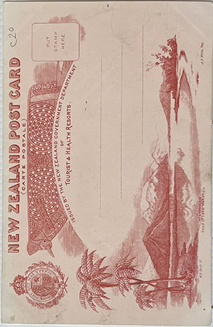 (back of postcard) A D Willis, NZ Tourist and Health Resorts, series TWO, Auckland Harbour New Zealand