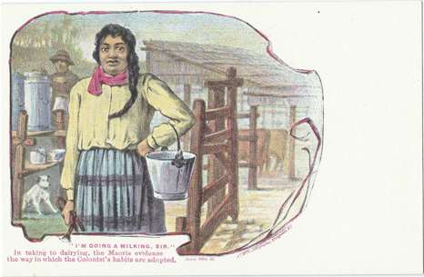 A D Willis Postcard, I'm a going milking sir..., -- LINK to larger image
