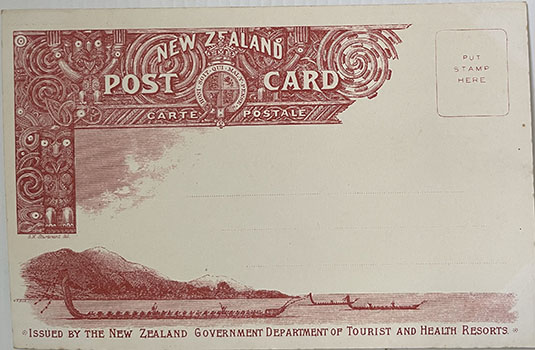 A D Willis NZ Tourist and Health Resorts postcard, showing address side of Series ONE