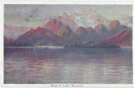 Wilson Bros. Postcard, Lake Wakatipu, -- LINK to larger image