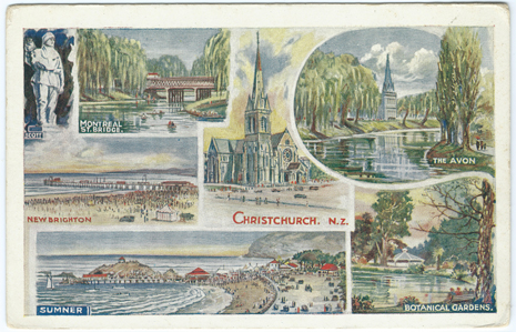 Wilson Bros. Postcard, Christchurch, NZ, -- LINK to larger image