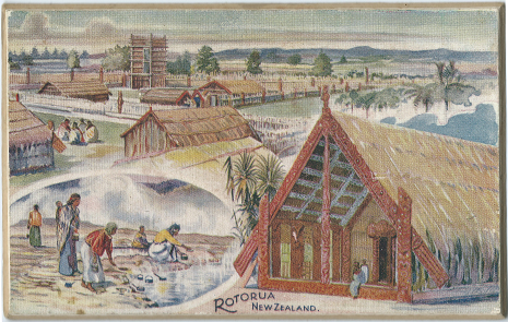 Wilson Bros. Postcard, Rotorua New Zealand, -- LINK to larger image